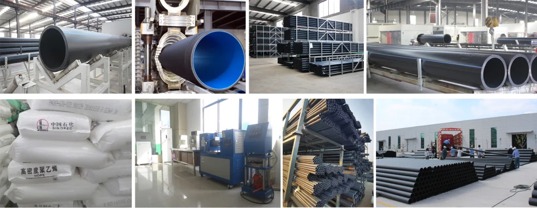 Manufacturer Sn8 Black HDPE Double Wall Corrugated Pipe PE Sewerage HDPE Pipe Drainage System Pipe