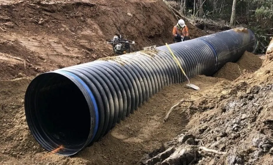 PE100/80 Material Sn16 Buried HDPE Double Wall Corrugated Pipes for Sewage Drainage