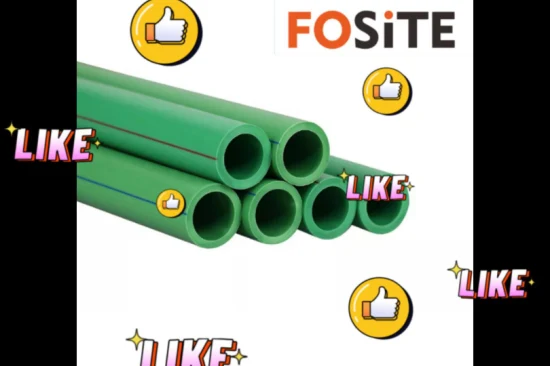 China Water Supply Tube PPR Plastic Pipe Fitting Chinese Cold Water PPR Pipe Fitting Green/Water Color Hot&Cold